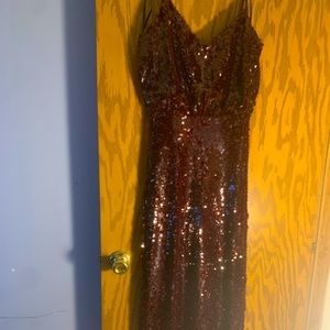 W.A.Y.F. Sequin full length gown. NWT. Shimmers and shines with every movement